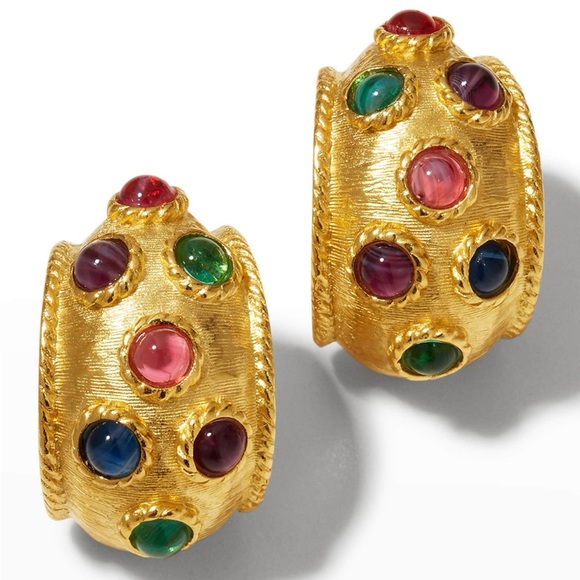 Jewels By Jas Jewelry - Multi Stone Hoop Earrings